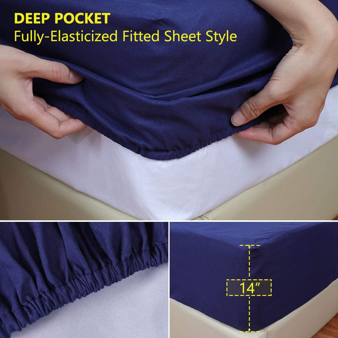 Machine Washable Hypoallergenic Fitted Cotton Knitted Fabric Waterproof Cover Mattress Protector