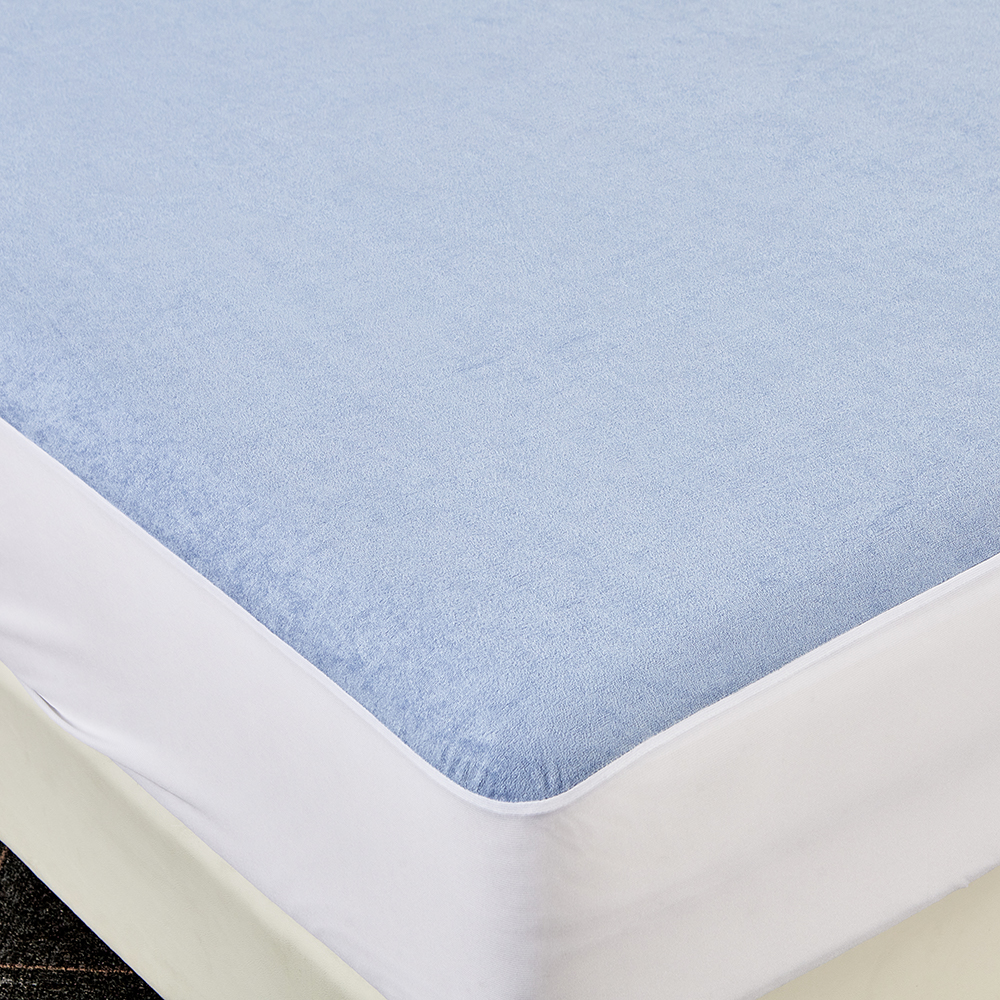 High Quality Polyester Terry Cloth Machine Washable Waterproof Bed Cover Hypoallergenic Waterproof Mattress Protector