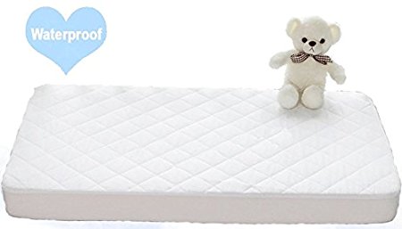 Waterproof Ultra Soft Baby Quilted Fitted and High Absorbency Cover Crib Mattress Pad Protector for Your Baby Safety