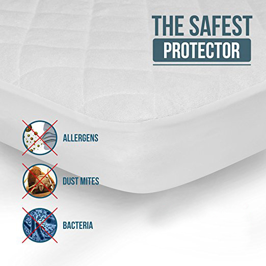 100% Waterproof Breathable Hypoallergenic Fitted Washable Crib Mattress Cover