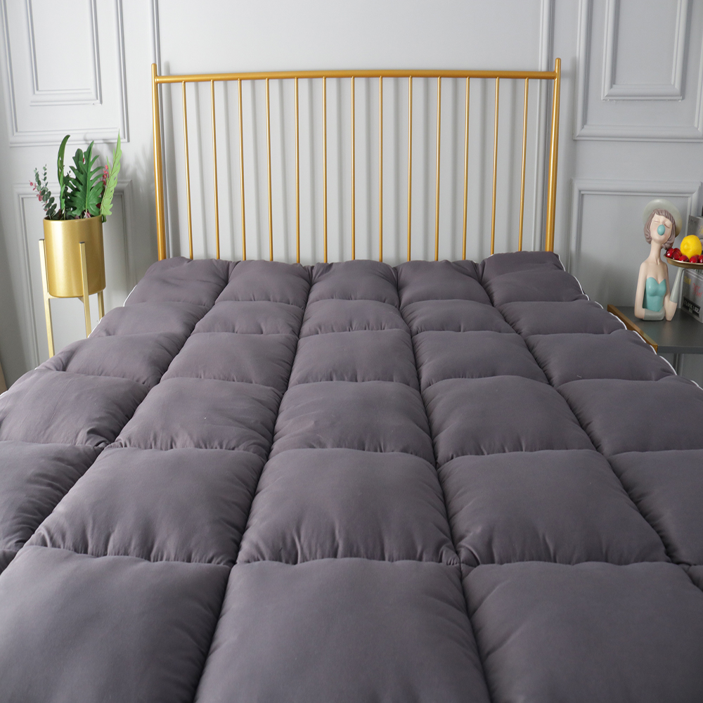 Microfiber Bed Cover Multi-Size Custom Specifications With Elastic Band Soft Polyester Microfiber Down Alternative Mattress Topper