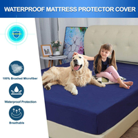 Machine Washable Hypoallergenic Fitted Cotton Knitted Fabric Waterproof Cover Mattress Protector