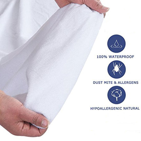 Hypoallergenic Bed Bug Proof Protection From Fluids Dust Mites Waterproof Mattress Cover