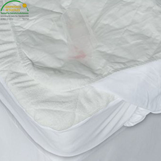 Hypoallergenic Vinyl Free Breathable Soft Cotton Terry Surface Baby Mattress Pad Protector Cover