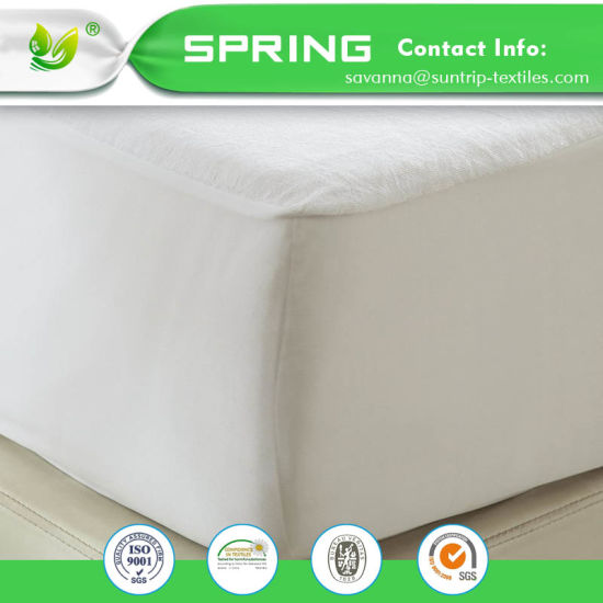 Terry Cotton Waterproof Fitted Mattress Protector Cover Hypoallergenic Queen Size
