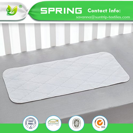 Waterproof Diaper Pads, Washable Bamboo Cotton Baby Changing Pad Liners 3 Pack