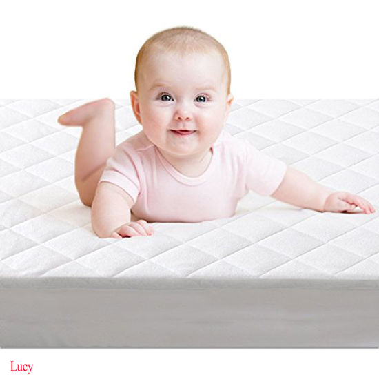 Breathable Fitted Sheet Dust Mite & Bed Bug Protection Sleep Well Thin Crib Mattress Pad Cover