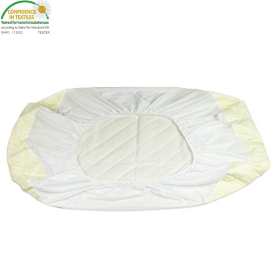 Bed Bug Proof Dust Barrier System Quilted Bamboo Fabric Waterproof Crib Mattress Pad Cover