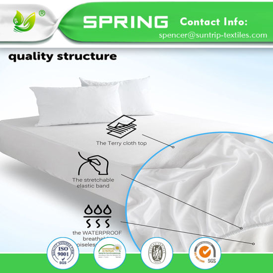 100 Waterproof Mattress Protector with Cotton Terry Surface Bed Bug Proof Vinyl Free Buy