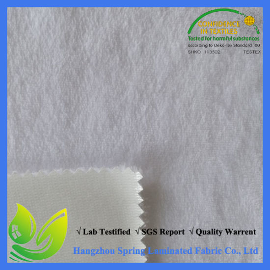 220GSM Warp Knitting Coral Fleece with TPU/PE/PVC Coated Waterproof and Anti-Bacterial Mattress Protector No Sweat