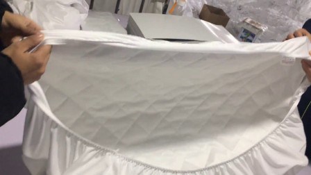 100% Quilted Cotton Cover Fitted Mattress Protector Soft Diamond Quilt All Sizes