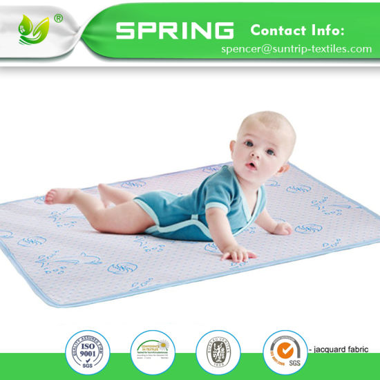 100% Waterproof Baby Crib Mattress Pad Cover with Organic Bamboo Baby Washcloths