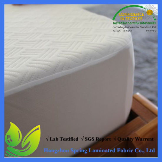 Polyester Jacquard Laminate Fabric Film TPU China Fits Mattress Waterproof Barrier Mattress Protector