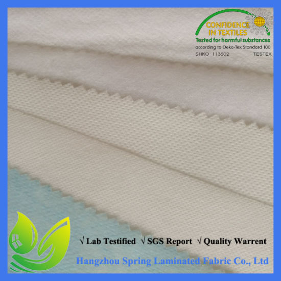 Waterproof Mattress Cover Fabric 100% Polyester PU White