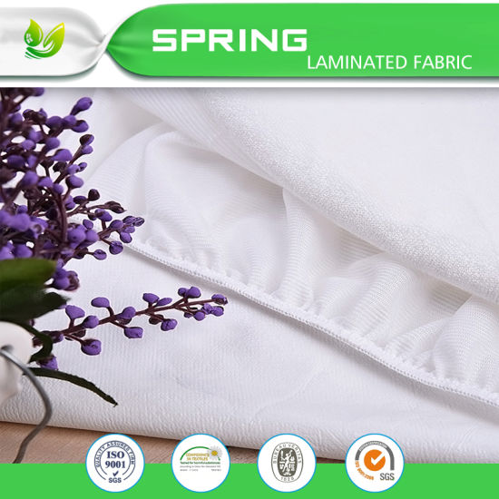 High Quality Eco-Friendly 100% Polyester Terry Cloth Fabric Laminated with TPU Mattress Pad