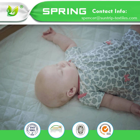 Super Soft Rayon From Bamboo Jersey Dust Mite Protection Sleeping Well Waterproof Baby Mattress Pad