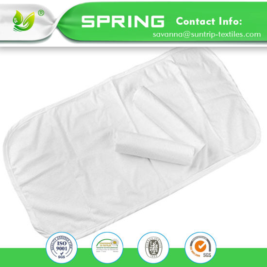 Waterproof Diaper Pads, Washable Bamboo Cotton Baby Changing Pad Liners 3 Pack